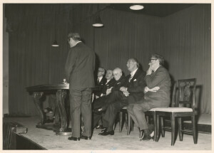 1970_10_24 Presentazione 25ma Stagione; in foto Carloni, Petrassi, Gatti e Autorità ann NN inv 228 vol 2.tif