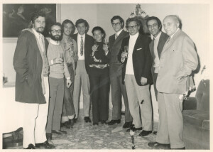 1970_10_24 Presentazione 25ma Stagione; in foto Carloni, Petrassi, Gatti e Autorità ann NN inv 238 vol 2.tif