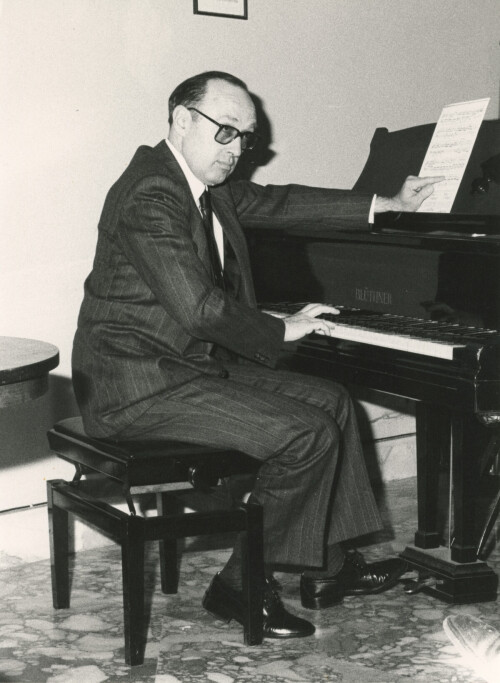 1983_11_11 Settimana Caselliana per il centenario della nascita di Alfredo Casella - Conferenza e concerto di Piero Rattalino - in foto Rattalino e Ciprelli